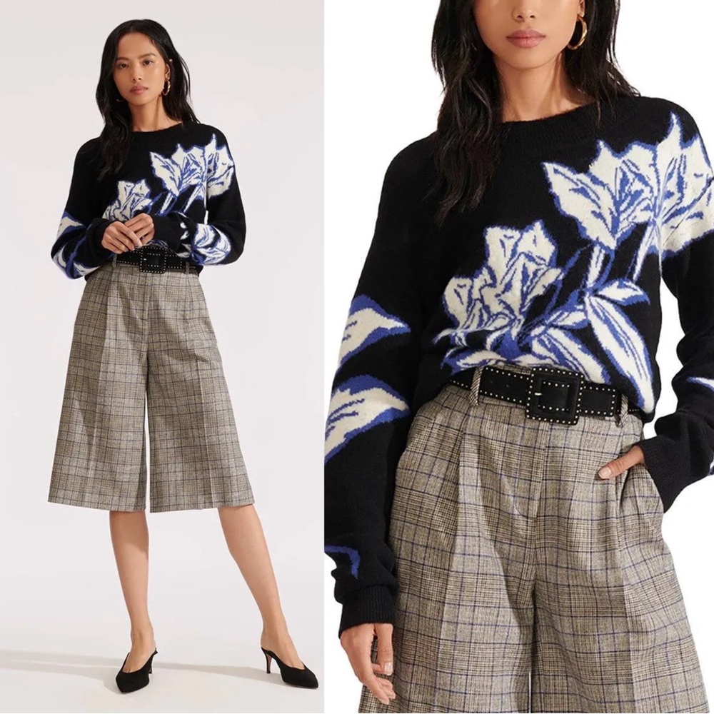 Veronica Beard Ayala Wool Inarsia Sweater Large